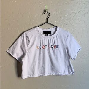Kendall + Kylie Lost Love Crop Tee